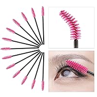 Vista 22 de Tbestmax 200 Disposable Mascara Wand Spoolies and Lip Brushes, Lipstick Lipgloss Applicator for Eyebrow Eyelash Extension Makeup Kits Red
