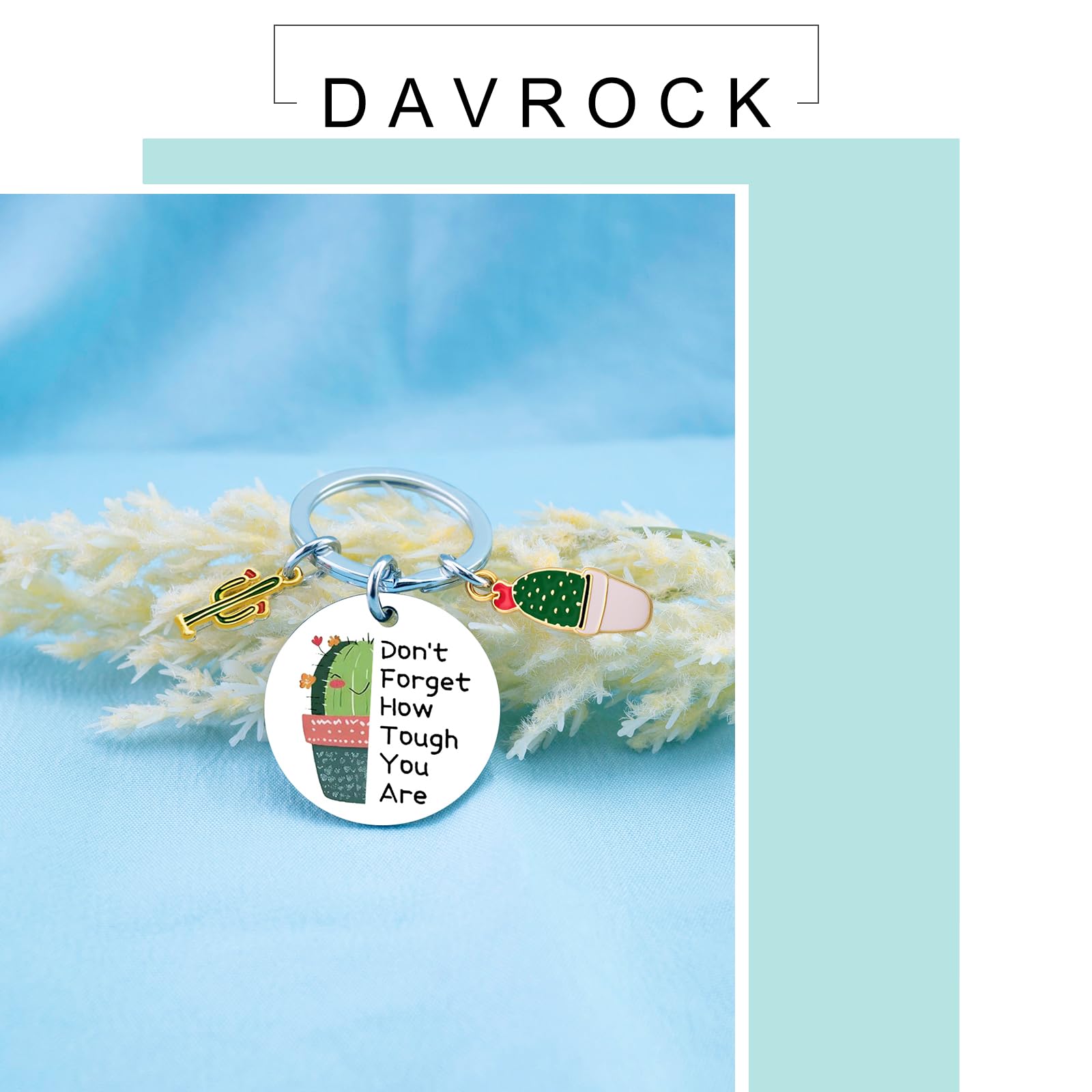 Cactus Gifts Plant Lover Gifts for Women Plant Keychain Arizona Gift Cactus Decor Succulent Gift Encouragement Keychain For Women Succulent Decor