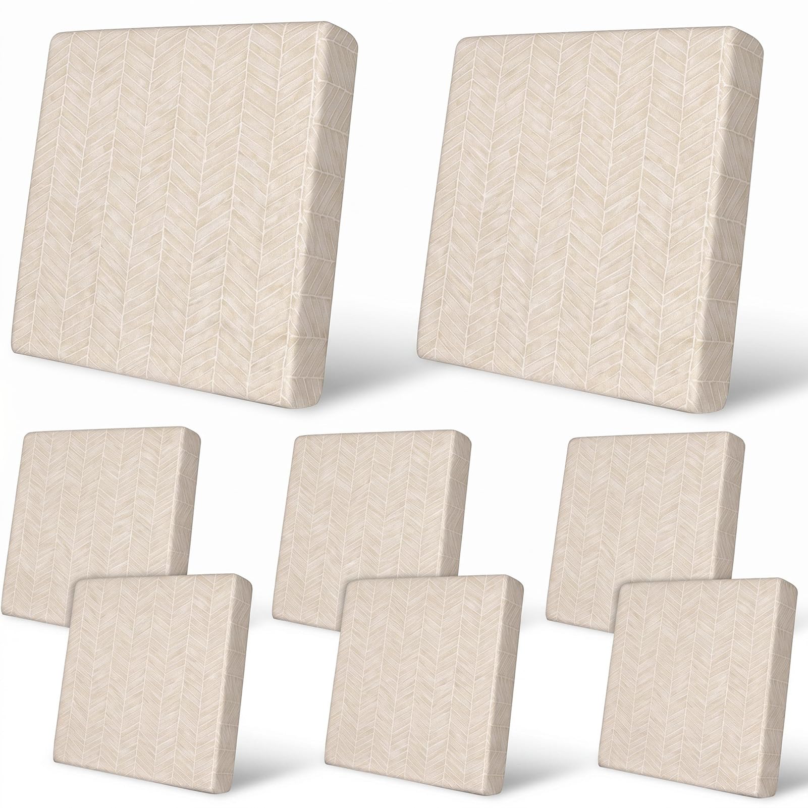8Pcs Patio Cushion Covers Stretch Outdoor Furniture Protector Slipcovers