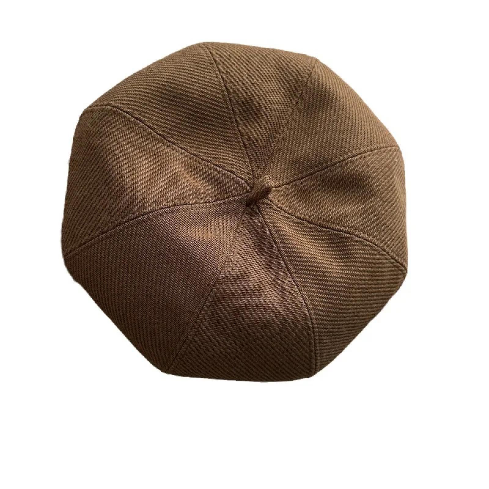 Czapki Czapki Skullies Czapki Beanie Czapka Ośmiokątna Czapka Jednolity Kolor Gruba Bawełna Beret Czapka Damska Jesień Zima Literatura Retro Proste Kapelusze Malarskie, Jak na zdjęciu, rozmiar