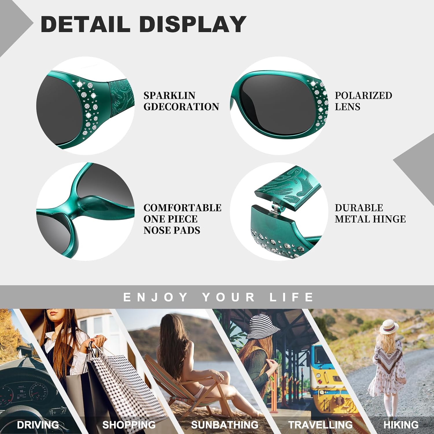 HAOLOTA Night Vision Driving Glasses Women Anti Glare Polarized, Wrap Around Nighttime Safety Glasses UV Protection - Image 4