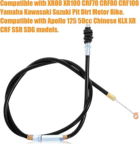 Miniatura 7 de Cable de embrague negro ajustable de 36 pulgadas compatible con motocicleta ATV Quad Scooter Go Kart, ciclomotor, Chopper Pit Dirt Pocket Mini Bike