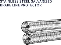 Vista 3 de Protector de Línea de Freno de 3/16 Pulgadas - 16 Pies Resorte Protector Galvanizado Premium de Acero Inoxidable - Escudo Anticorrosión de Grava
