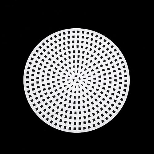 Miniatura 7 de SEWACC Kits de bricolaje, 30 hojas de malla de plástico para bordar, lona redonda blanca para manualidades de hilo acrílico, proyectos de punto y