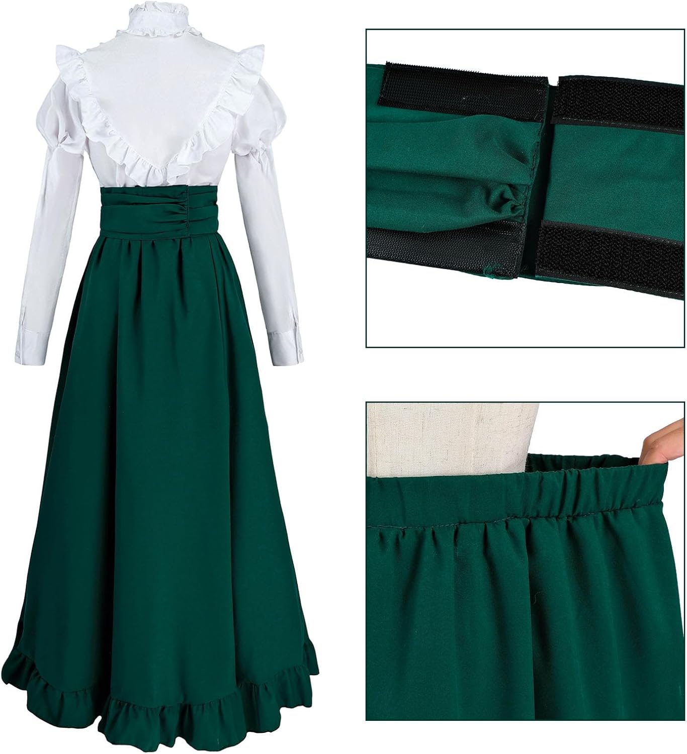 CR ROLECOS Victorian Dress Edwardian Renaissance Costume Women Medieval Vintage - Image 4