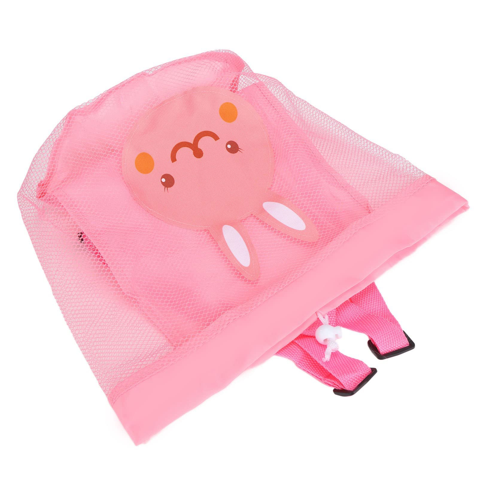 Bolsa de Malla de Playa de Juguete para Niños, Bolsa de Playa de Malla Grande de Secado Rápido, Transpirable con Correa para el Hombro para Bolas de Juguete, Bocadillos para Toallas de(rosado)