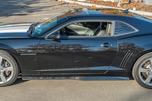 Repuesto para Chevrolet Camaro LT LS SS 2010-2015 Par de extensión de panel basculante de faldas laterales estilo ZL1 (fibra de carbono)