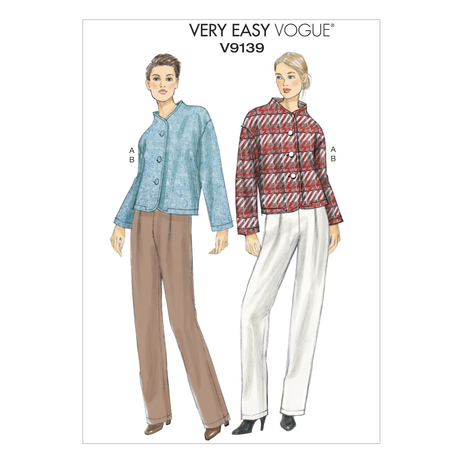 Pantalon et Veste Vogue Patterns 9139 ZZ Couture Femme L-2XL
