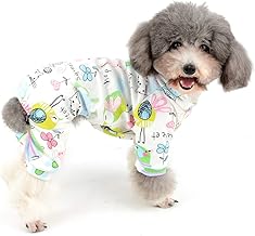 Zunea - Tuta per cani di piccola taglia, in cotone, motivo papere, copre le quattro zampe, unisex, per cani, gatti altri piccoli animali domestici
