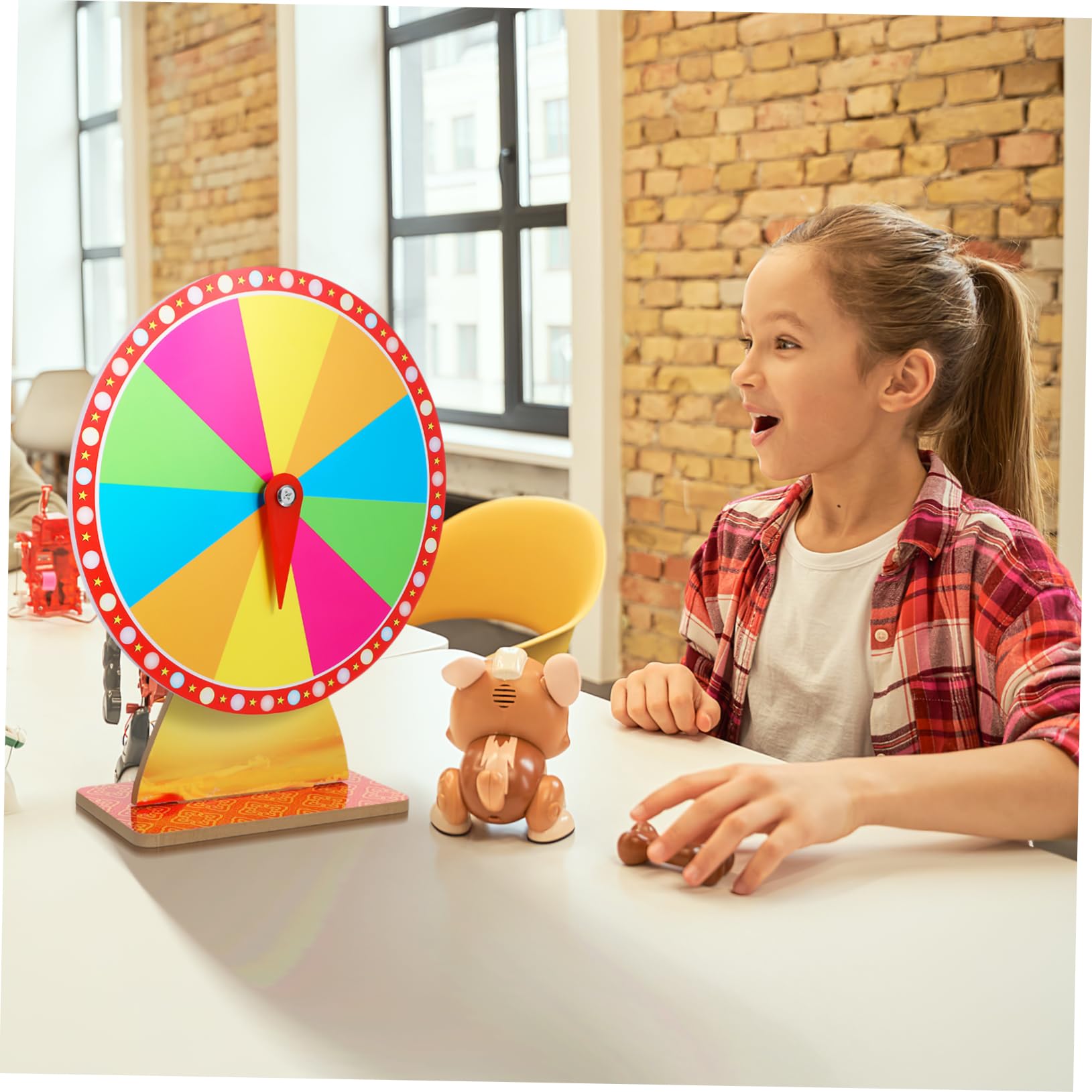 PRETYZOOM Rotatable Roulette Wheel Show Wheel for Parties Games Events Design for Carnival Prizes Easy to Carry for DIY Game Props and Decorations