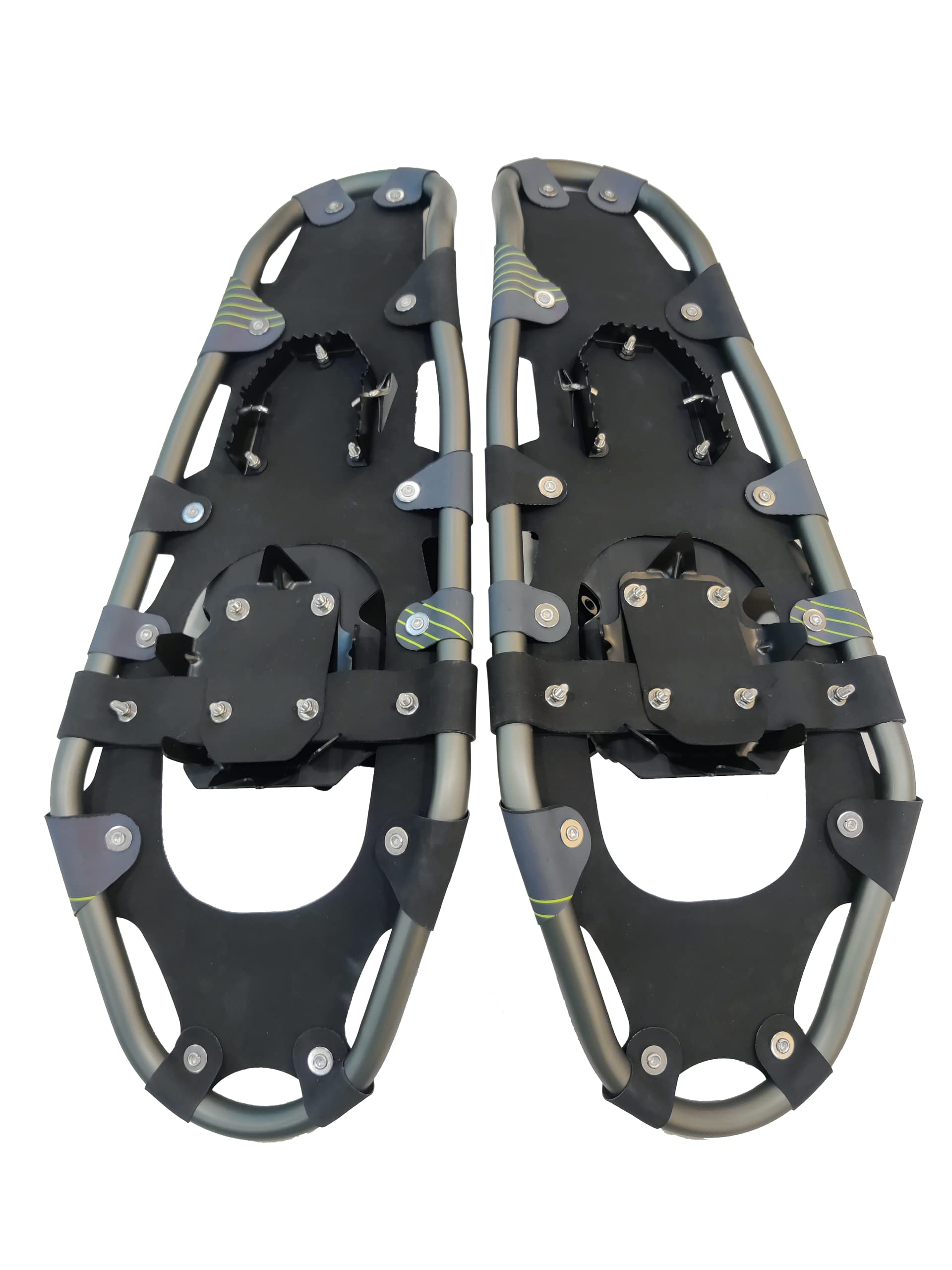 Racchette da Neve HEAD® in alluminio con decking idrorepellente in Hypalon e ramponcini in acciaio. Misura Unica 36-48 EU. Massima capacità di Carico 110 Kg. Con sacca per il trasporto. Nero-Giallo