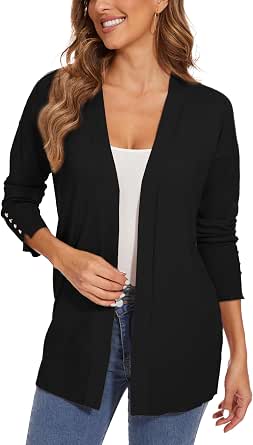 Spicy Sandia Women's Lightweight Cardigan – Open Front, Soft Viscose, Dressy Casual