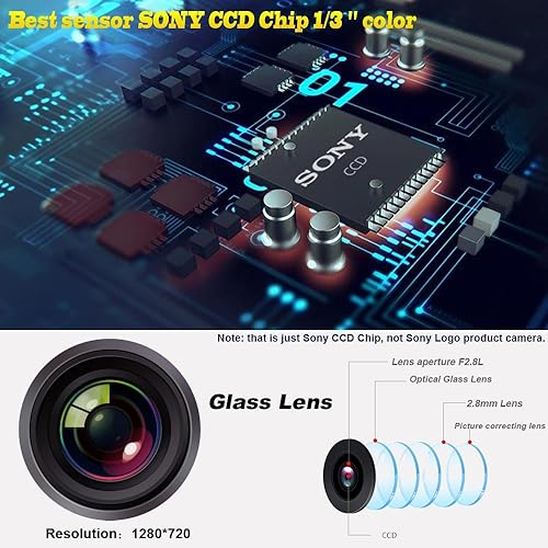 Miniatura 5 de Cámara de visión trasera de coche con ángulo de visión amplio de color de alta definición impermeable con visión nocturna para 4 RunnerLand Cruiser