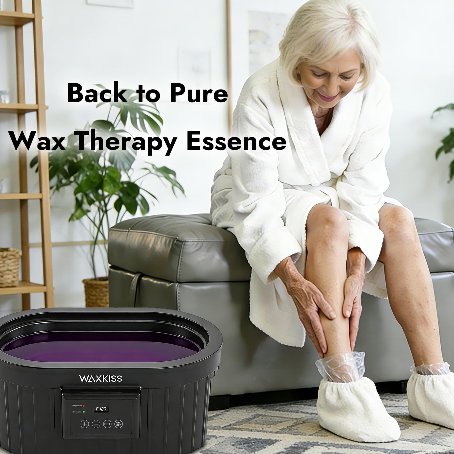 Paraffin Wax Machine for Hand and Feet, Waxkiss 5000ml Paraffin Bath with Lavender Paraffin Wax Warmer for Professional Spa & Arthritis Treatment At Home