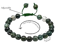 Vista 242 de Amazing Gemstone Yaxaite Bracelet for Women Men's Gifts - Protection Healing Crystal Bracelet - 8mm Gemstone Beaded Adjustable Bracelet Pulseras