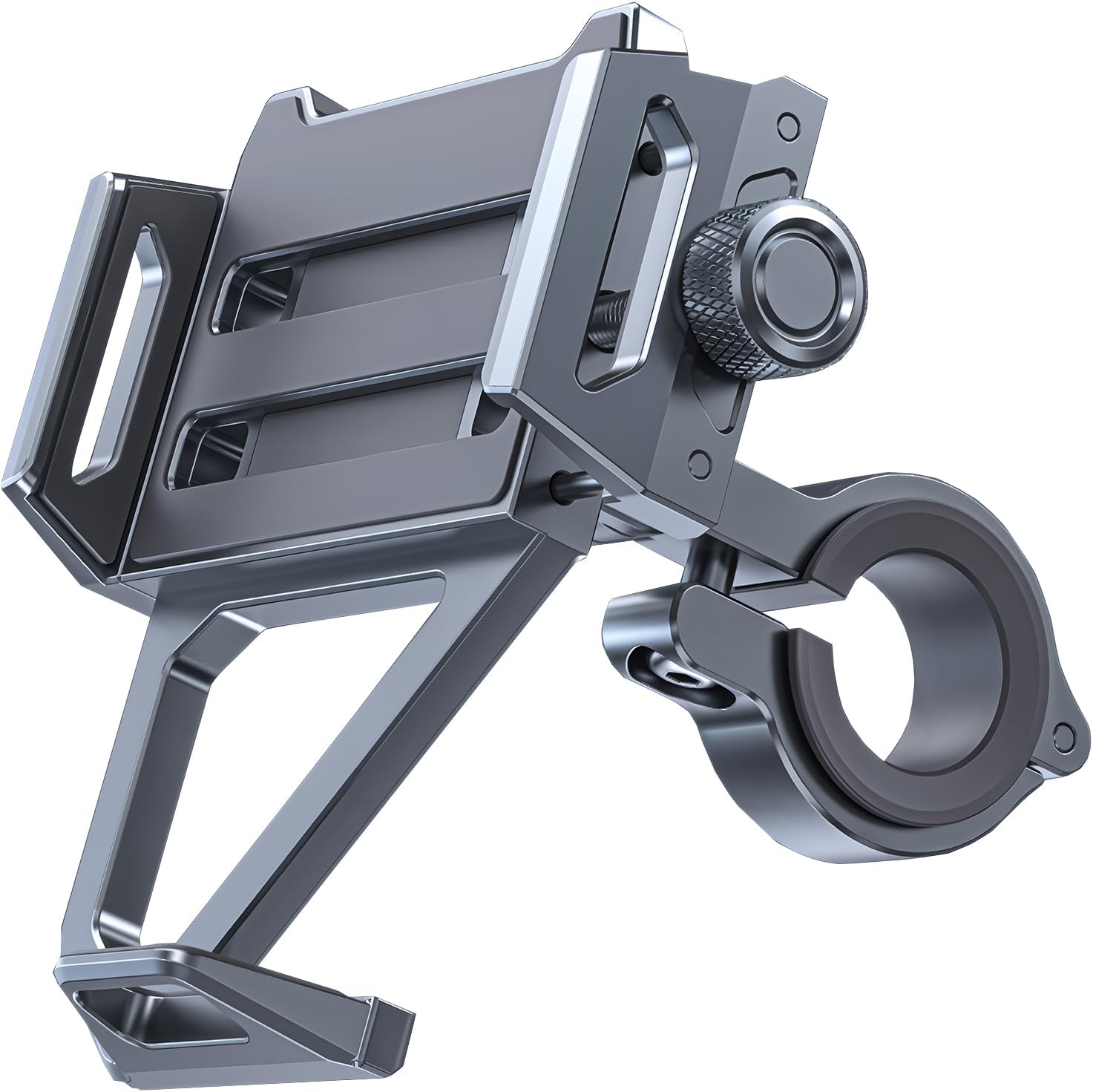Bike Phone Mount Holder,Handlebar Mounted Cell Phone Holder for 4.7-7.9 inches Smartphone, CNC Aluminum Alloy,360°Rotation Ebike Phone Mount Fit for Electric Scooter, ATV,UTV,931008