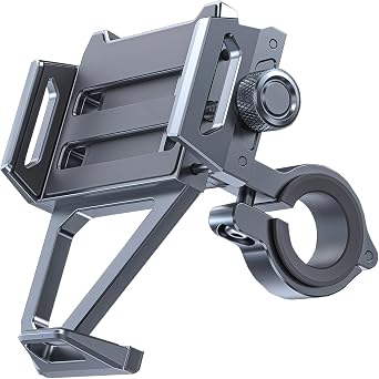 Bike Phone Mount Holder,Handlebar Mounted Cell Phone Holder for 4.7-7.9 inches Smartphone, CNC Aluminum Alloy,360Rotation Ebike Phone Mount Fit for Electric Scooter, ATV,UTV,931008