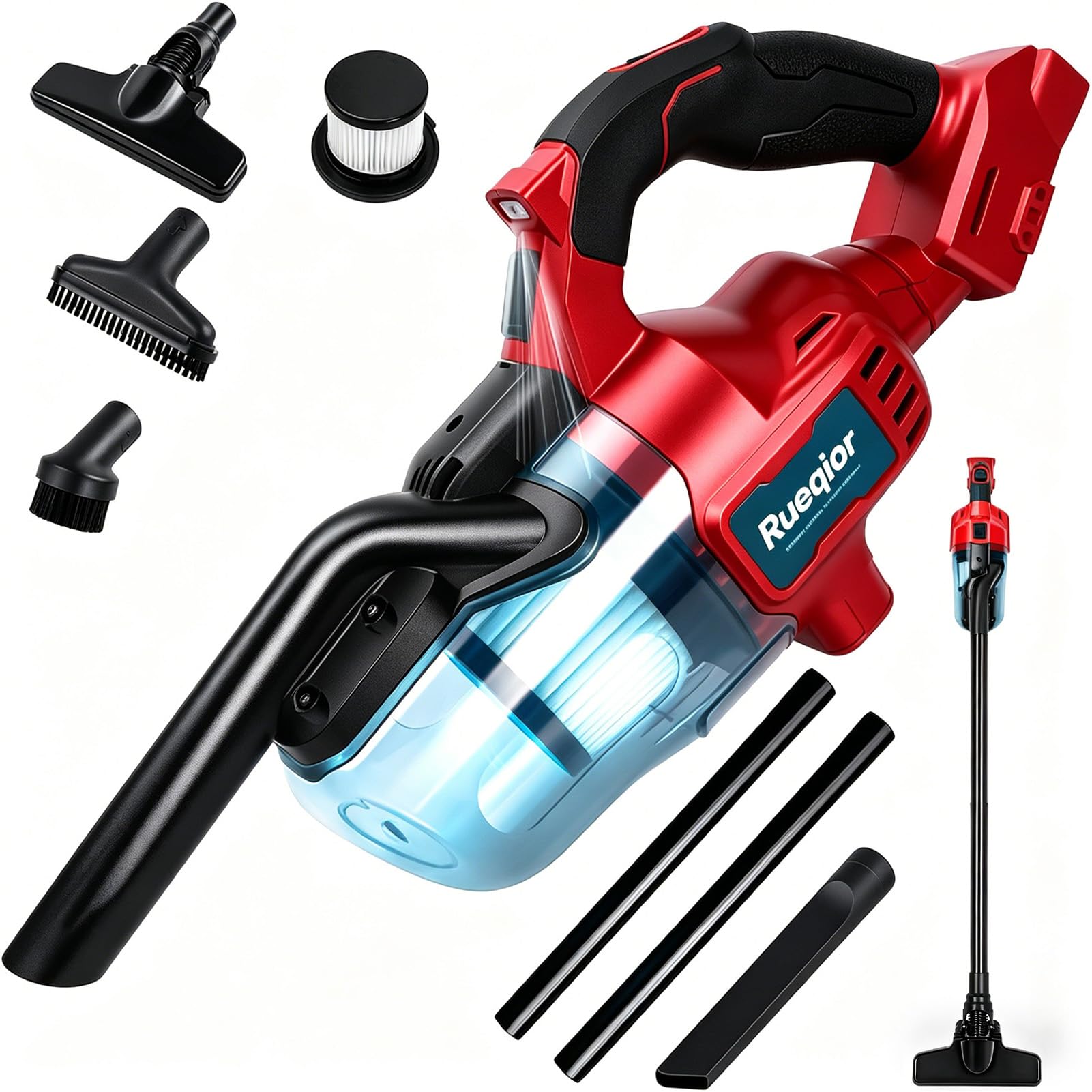 Photo 1 of ***MISSING PARTS***
Rueqior Cordless Vacuum Compatible with Milwaukee 18V Battery, 5 in 1 Handheld Electric Vacuum with 400W Powerful Motor, 46 CFM Portable Hand Vacuum for Home Pet Hair, Car (NO Battery)