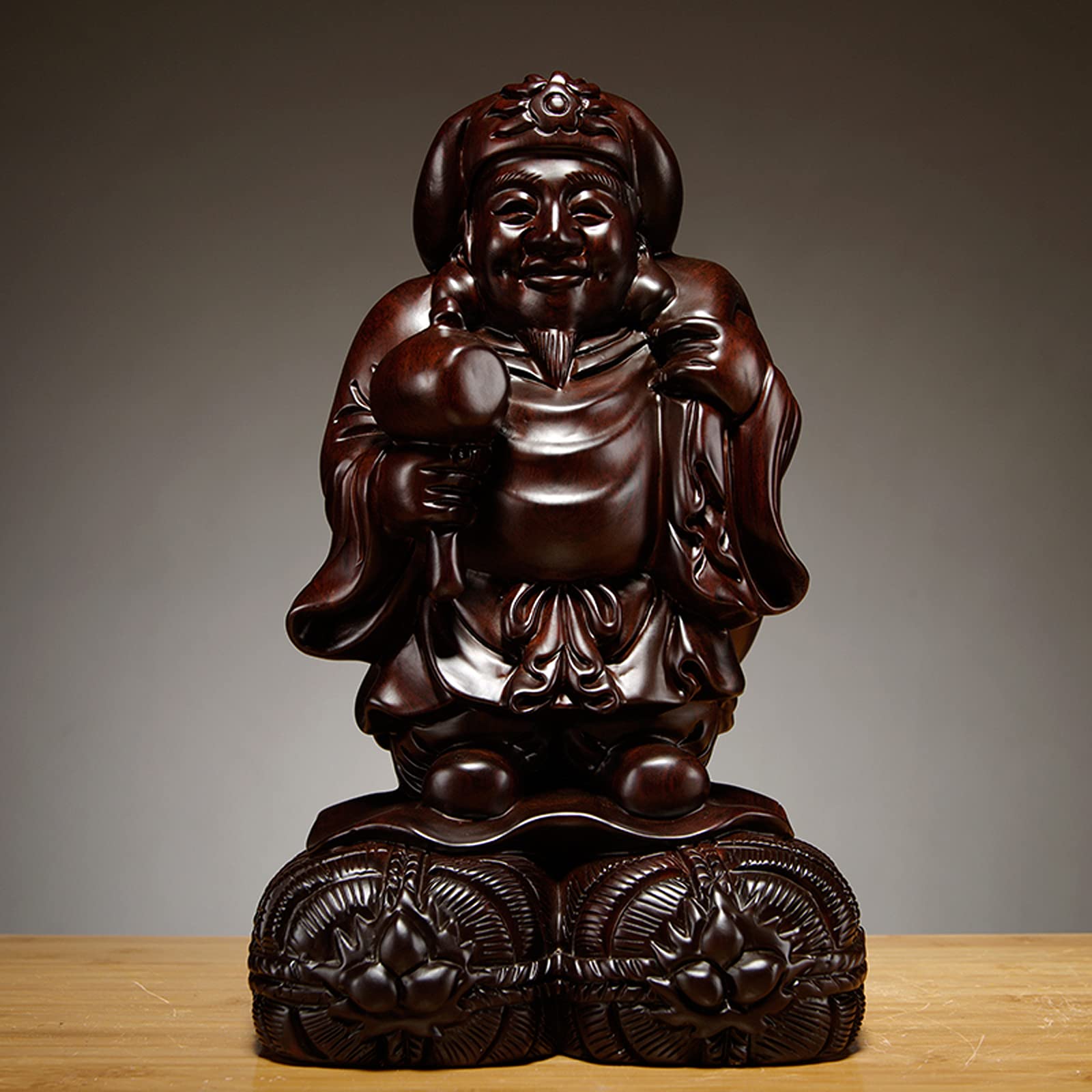 【美品】大黒天 七福神 木彫 仏像 彫刻 開運 置物 アンティーク インテリア Amazon｜仏像 大黒天様像 置物 開運招福七福神 大黒天 木彫り