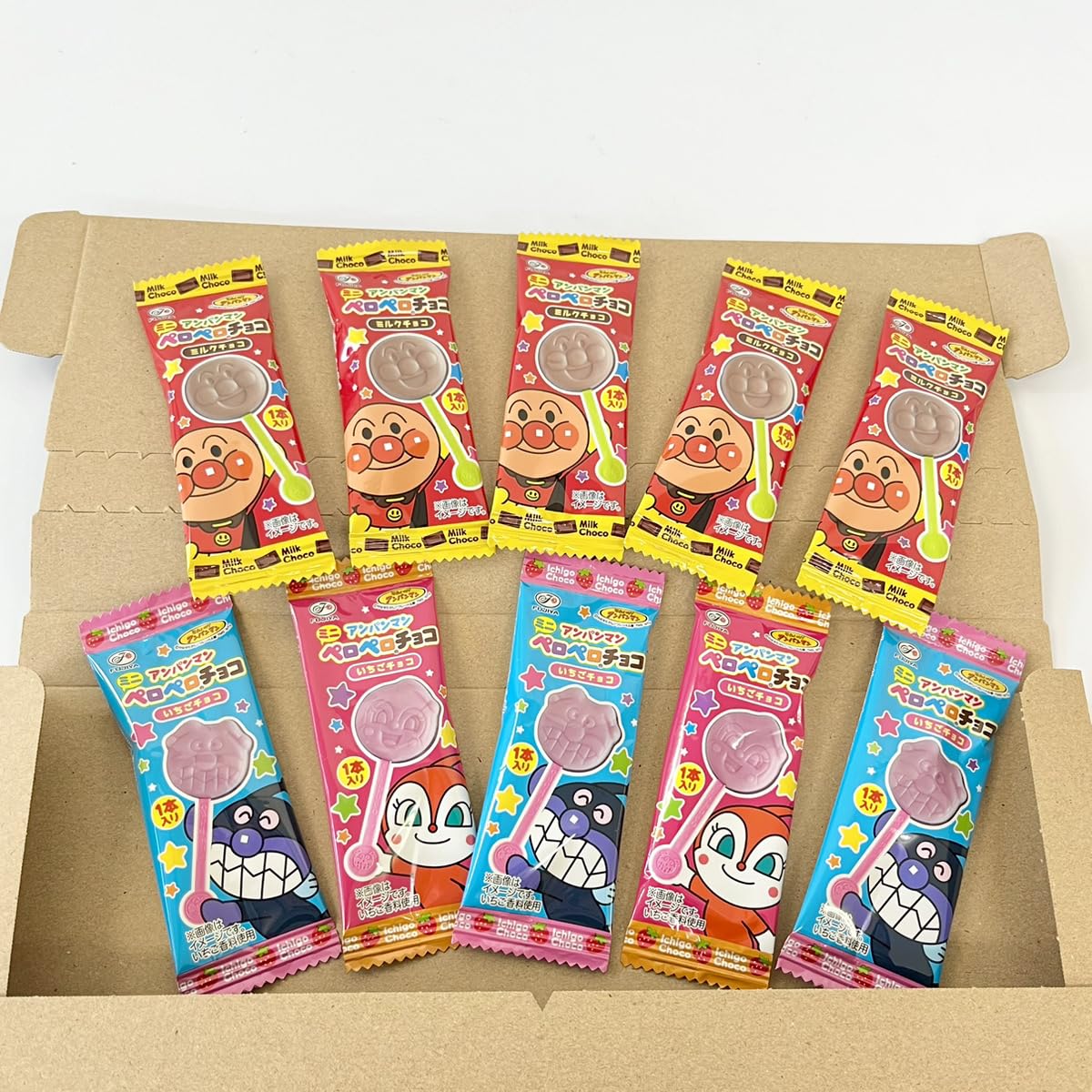 Amazon.co.jp: 不二家 アンパンマンミニ ペロペロチョコ 2種10本