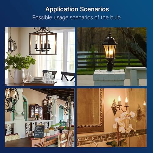 Miniatura 7 de FLSNT Bombillas LED equivalentes a 100 W, bombillas LED regulables de 800 lúmenes, 2700 K blanco suave, base E26, paquete de 6 unidades,