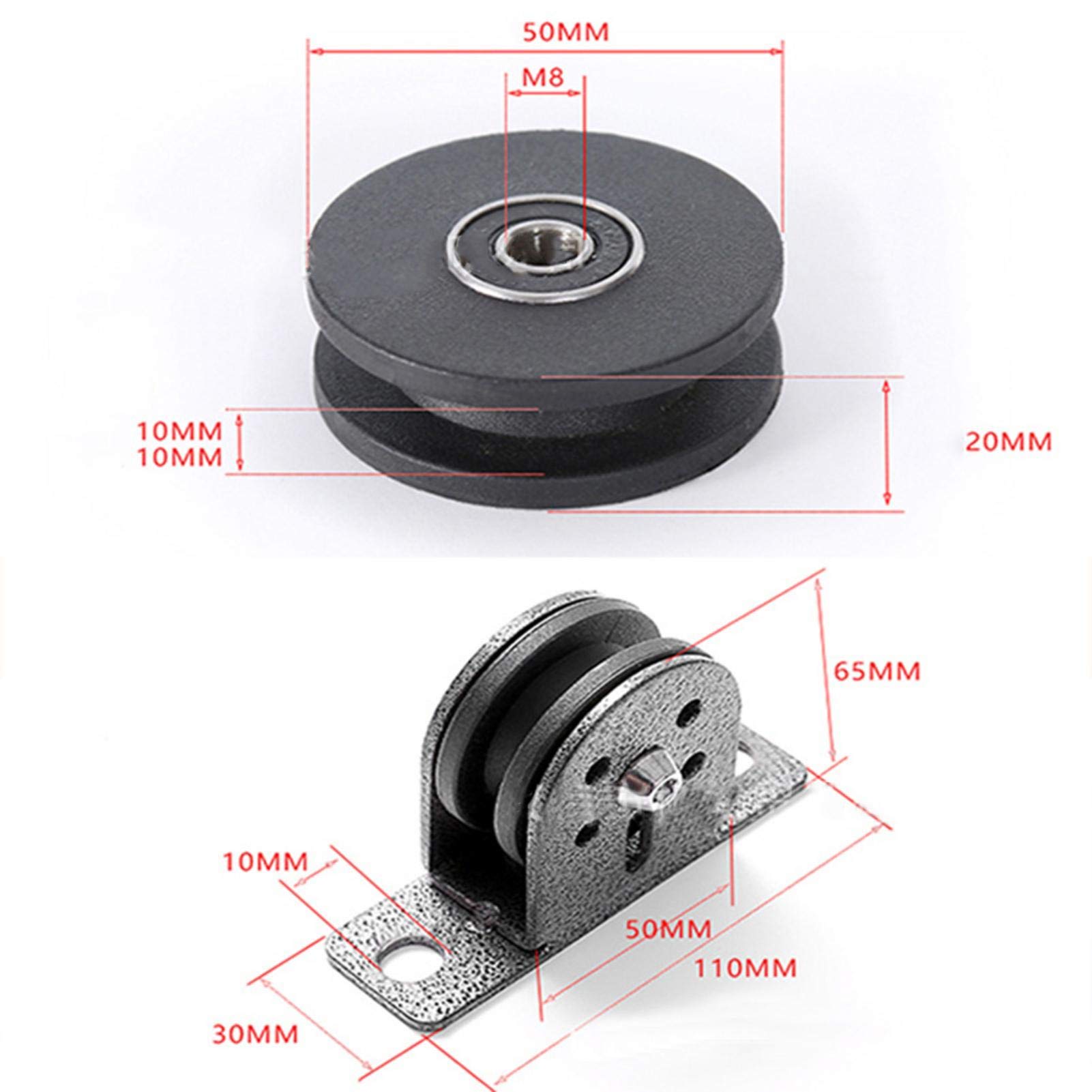 Umlenkrolle Stehblock Aus Edelstahl, Für Max. 6 Mm Drahtseil, Seilrolle Zum Anschrauben Mit Befestigungslöcher, Umlenkblock Stehend, 300 Kg Belastbar