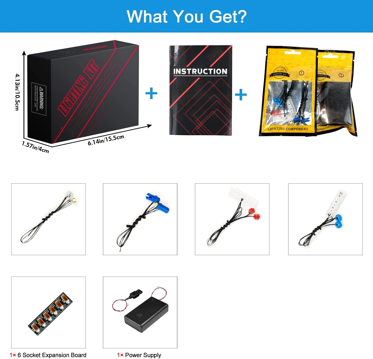 VONADO LED Light Kit for Lego 2022 Ford GT 42154, DIY Technic Ford GT Light Kit Compatible with Lego Car (NO Model)
