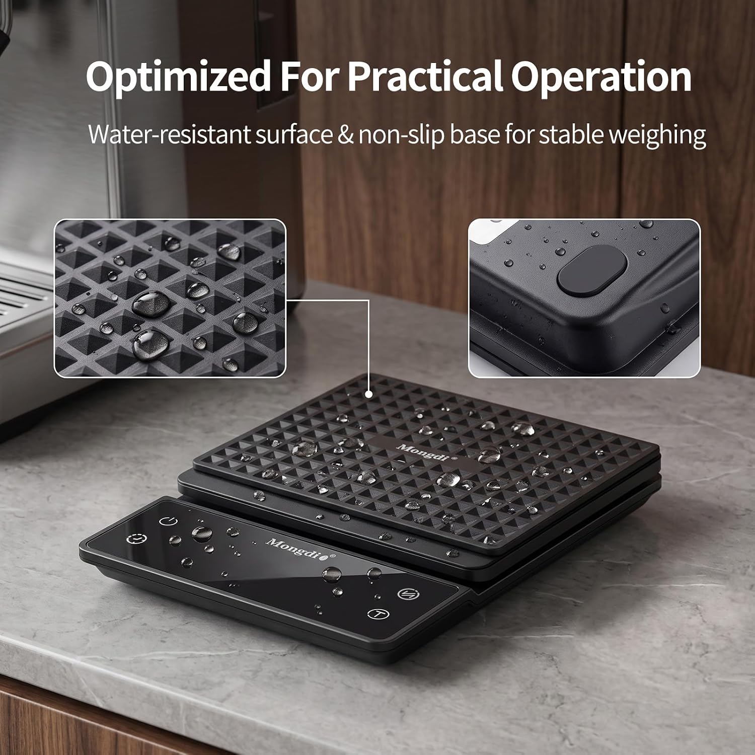 Mongdio Coffee Scale with Timer, Digital Scale for Pour Over & Espresso