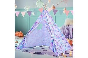Mermaid Teepee Tent, 63-Inch Dreamy Hideaway for Kids