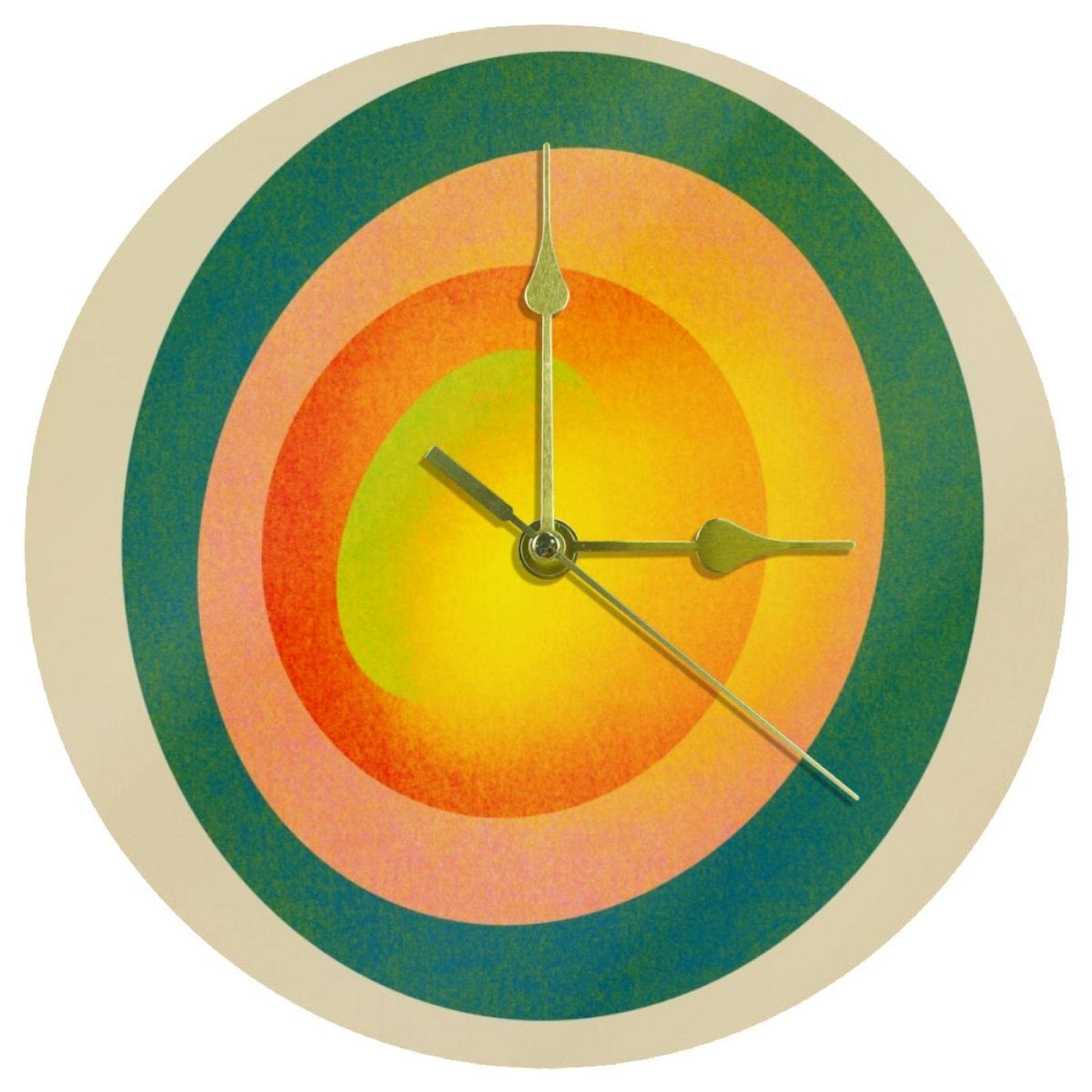 Horloge murale ronde pour décoration de maison et bureau moderne en acrylique