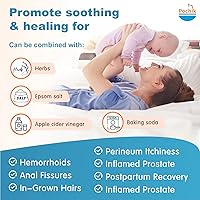 Vista 2 de Pochik Baño de asiento para asiento de inodoro, hemorroides y cuidado posparto, asiento de vapor Yoni, remojo perineal, plegable, manguera