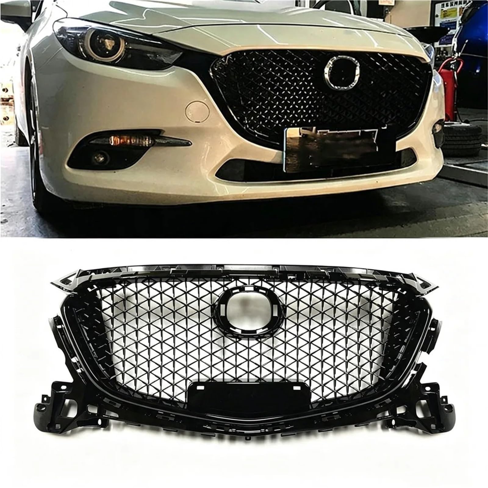 Calandre Sport Pour Mazda 3 Pour Axela 2014-2019 Calandre Pare-chocs Avant