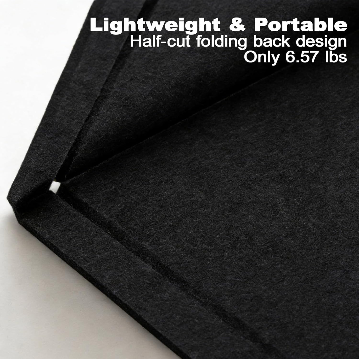 72x48 Inch Large Felt Bulletin Pin Board, Foldable with Pushpins - Black Bulletin Boards, Felt Board for Wall, Big Mood Tack Pinboard