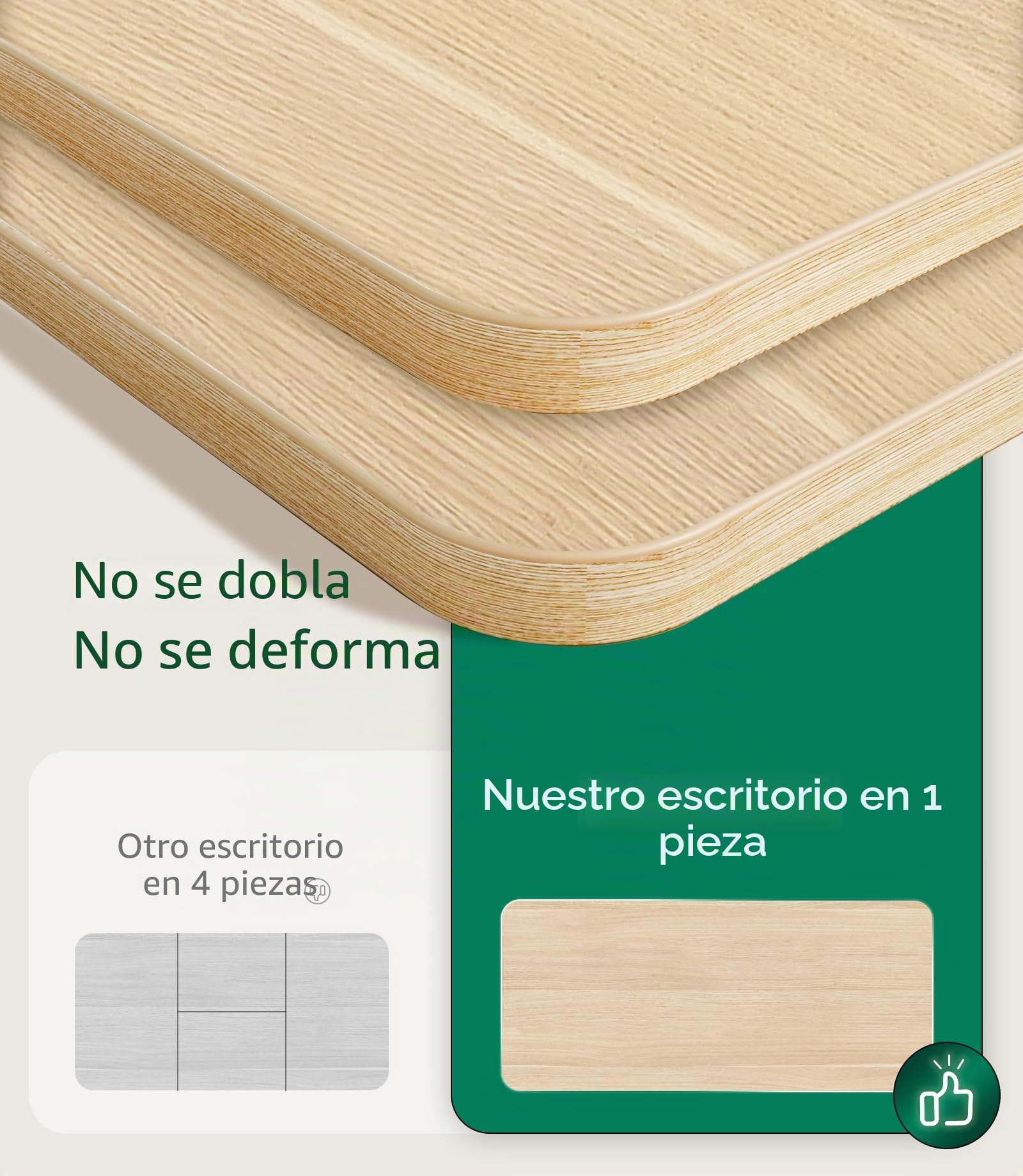 MAIDeSITe Mesa de sobremesa, Escritorio para Escritorio eléctrico de pie Ajustable en Altura, 140 x 70 x 2,5 cm