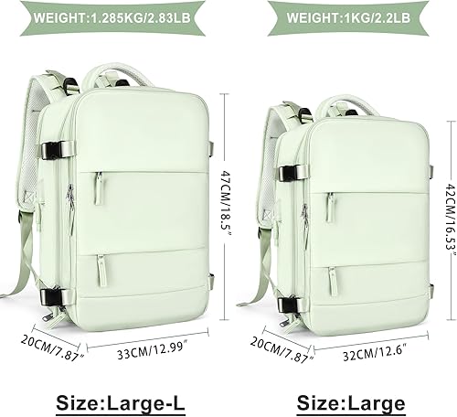 Miniatura 2 de coowoz Mochila de viaje grande para mujeres y hombres,Mochila de transporte,Mochila de senderismo impermeable para deportes al aire libre, Verde