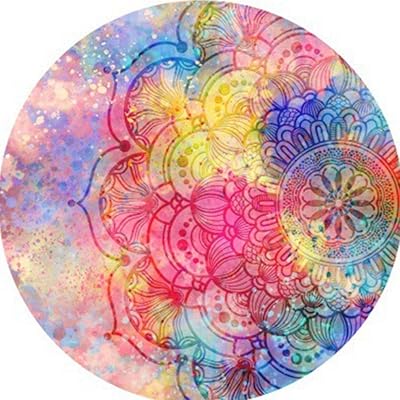 Amazon サークルラグ 100x100cm 39 4x39 4in メモリースポンジスタンディングサークルパッド 紫と赤の花 Qfkj ラグ カーペット