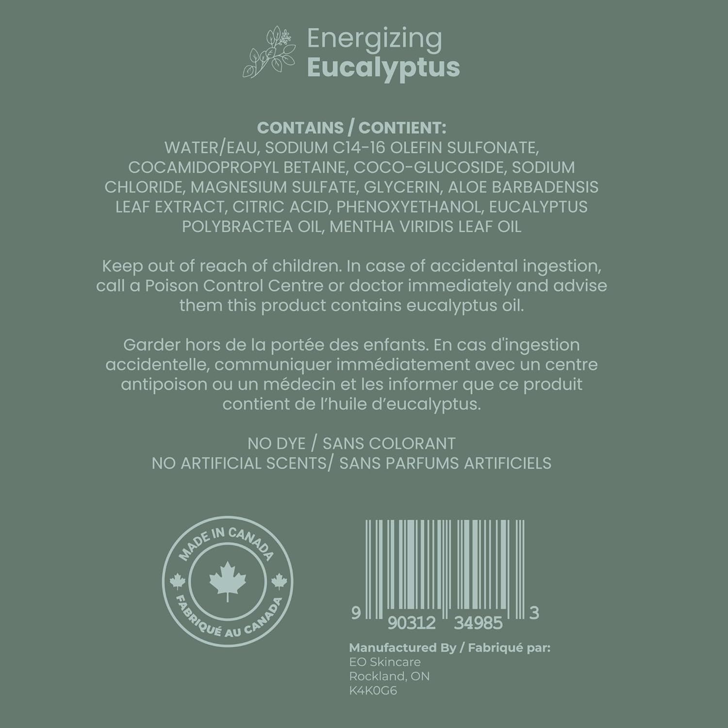 Luxury Foaming Bath - Natural Scented Bubble Bath with Essential Oils and Epsom Salt - Energizing Eucalyptus Scent, 33.8 fl oz / 1L - Image 9