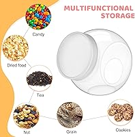 Vista 3 de Umigy Plastic Candy Jar with Lid for Candy Buffet with Mini Plastic Scoop 42 oz Clear Candys Container Cookie Jar for Kitchen Party Table Counter