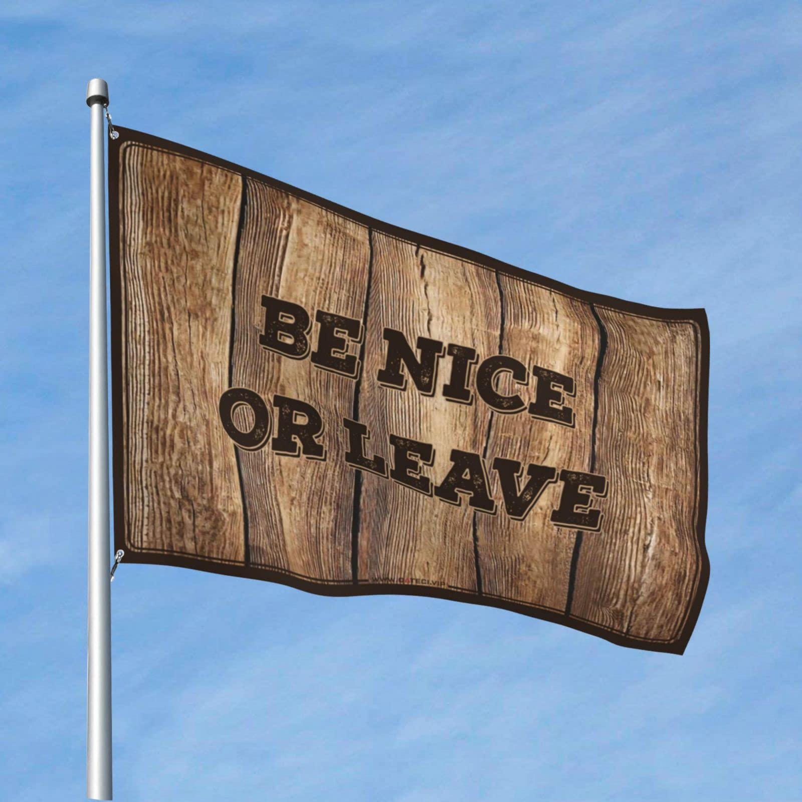 Drapeau d'Halloween Be Nice or Leave grand format 152 x 244 cm COTECI - 6