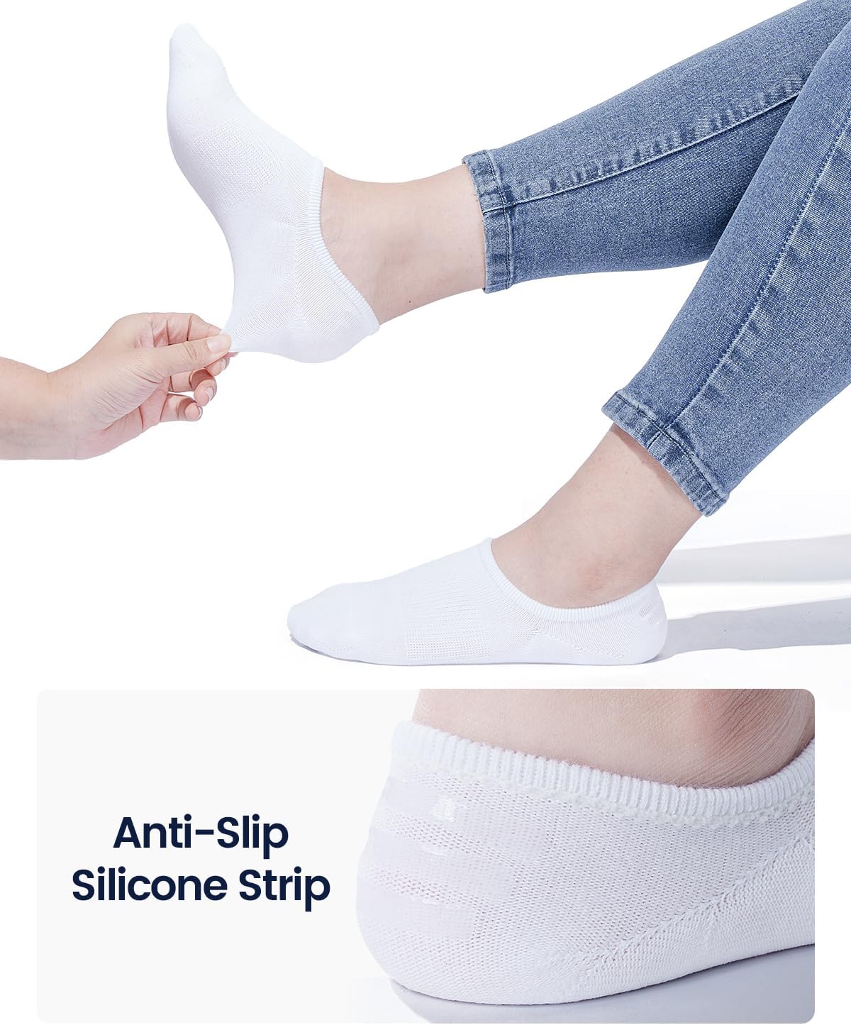 IDEGG No Show Socks Women & Men Low Cut Ankle Short Anti-slid Athletic Running Casual Invisible Liner Socks - Image 7