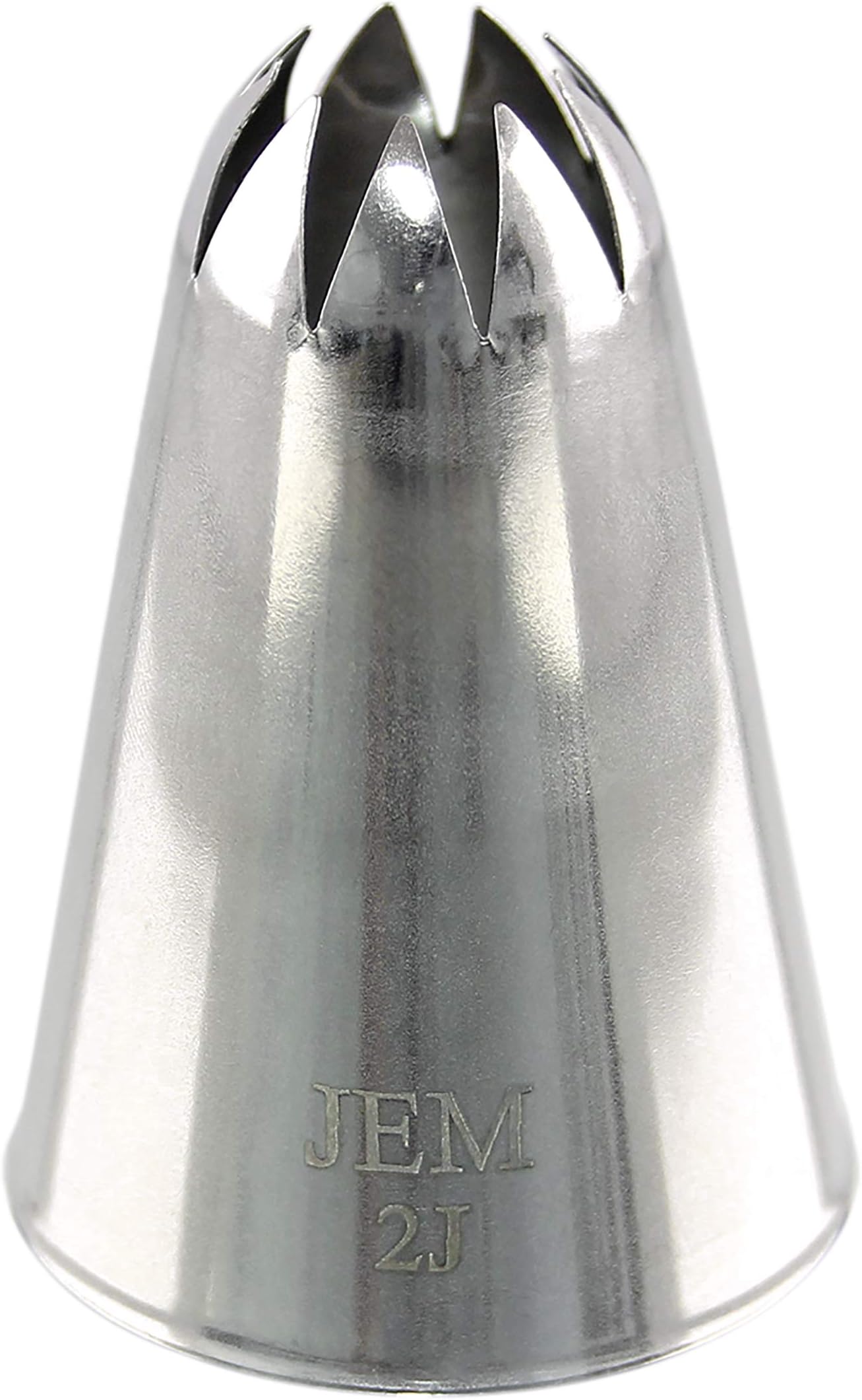 JEM Medium Curved Star Savoy Piping Nozzle no. 2J, Silver