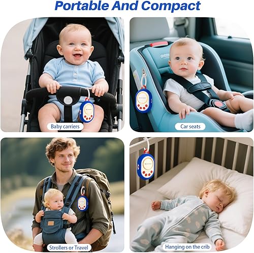 Miniatura 7 de Mom's Choice Awards 2025  Máquina de sonido de ruido blanco para bebé con luz nocturna, 20 sonidos relajantes, 22 horas de duración de la batería,