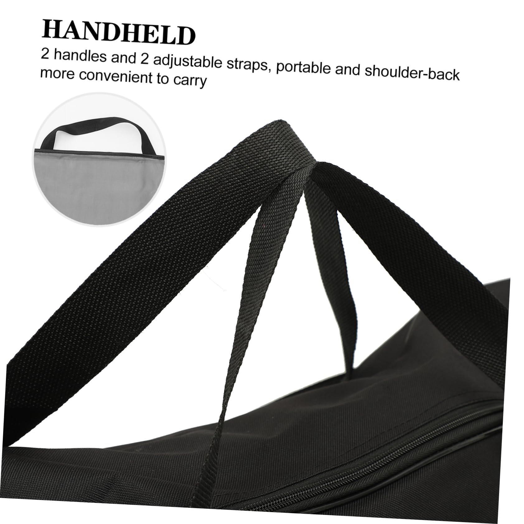 Borsa per Tastiera Elettronica 61 Tasti Oxford Nero | Tasca Accessoria per Pianoforte, Uso Outdoor e Performance, a Mano e Spalla, Portatile, per Palco