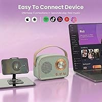 Vista 4 de Altavoces Retro Bluetooth, Altavoz Vintage Inalámbrico, Altavoz Bluetooth Portátil Inalámbrico para Exteriores Soporta Emparejamiento
