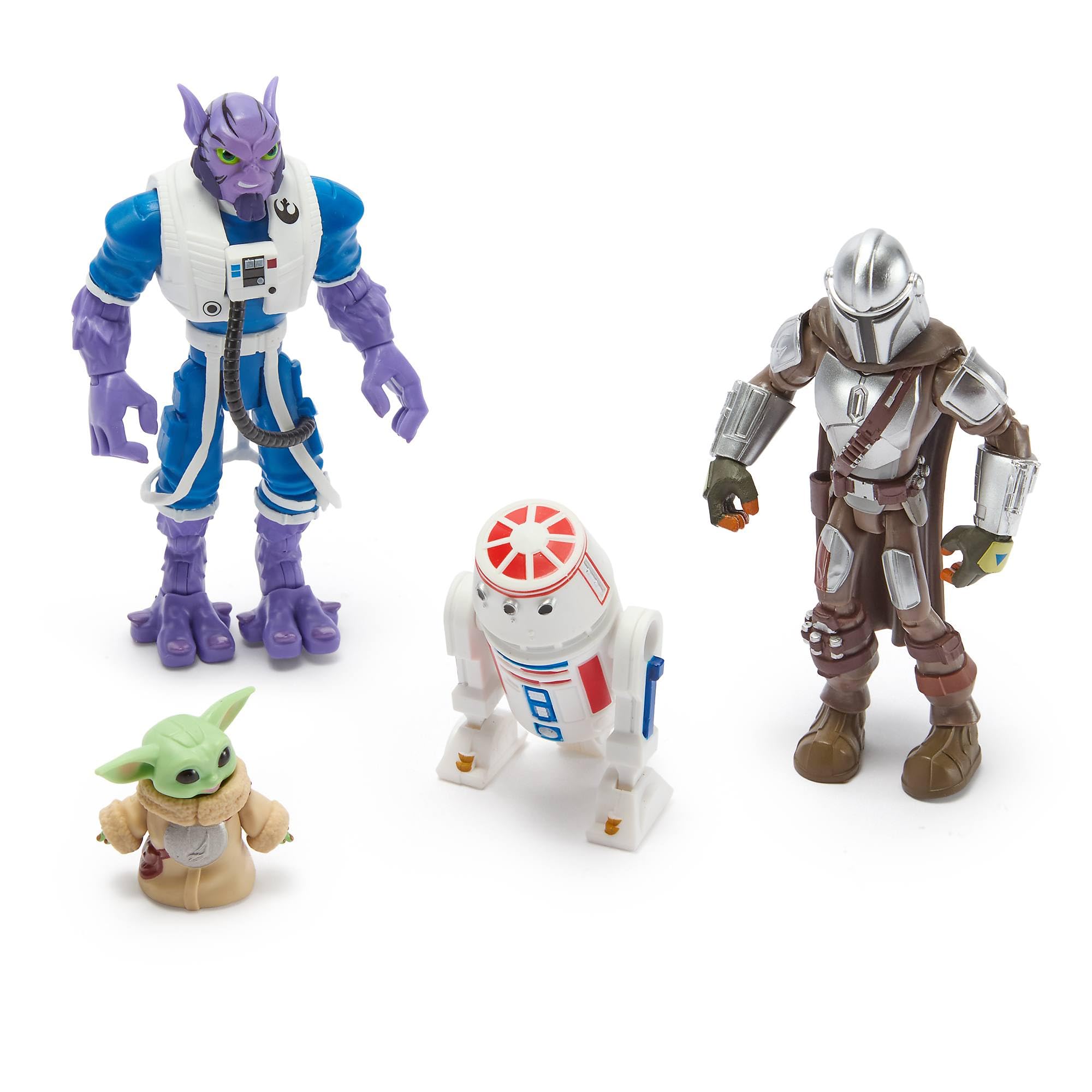 Disney Store Official The Mandalorian and Grogu Toybox Action Figure Set – Din Djarin, Grogu, Zeb Orrelios, R5‑D4, Star Wars Collectible Figures 17 x 5 x 28 cm