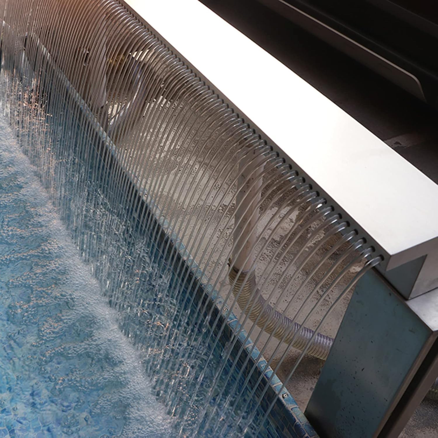 最大58 Offクーポン 滝のプールの噴水 池の滝のカスケード30cm 庭 ロッカリー プールのためのステンレス鋼の滝の流出の刃の分割された水のカーテンの壁 Rachelbaptista Com Br