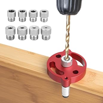 Woodworking Drilling Aid Drilling Aid Vertical Drilling Wood Dowel Drilling Template with 3/4/5/6/7/8/9/10 mm Drill Bushings Drilling Template Furniture Construction for Woodworking