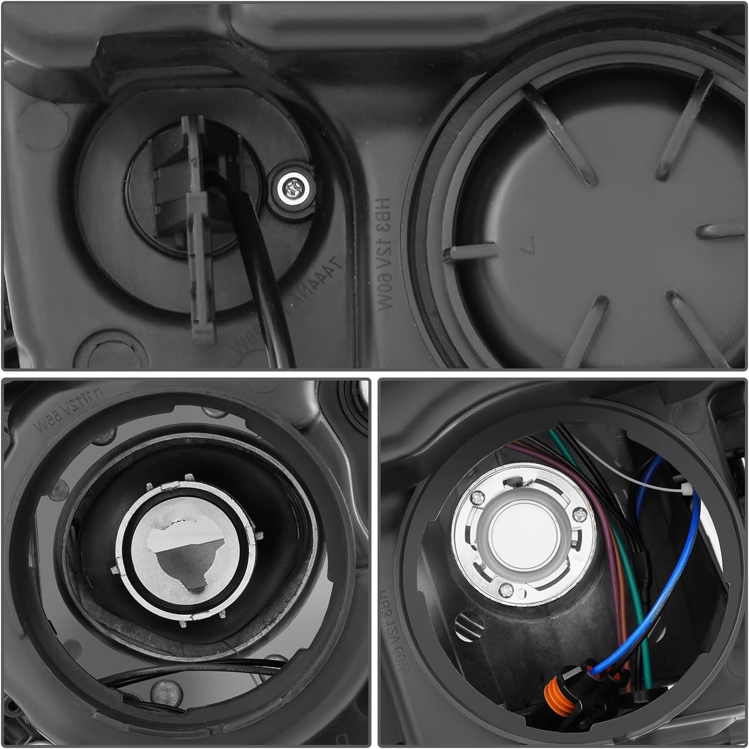 DNA MOTORING Halogen Factory OE Style Driver Side (Left) Headlight Assembly Compatible With SRX 2010-2016, GM2502345, OEM-HL-0302-L