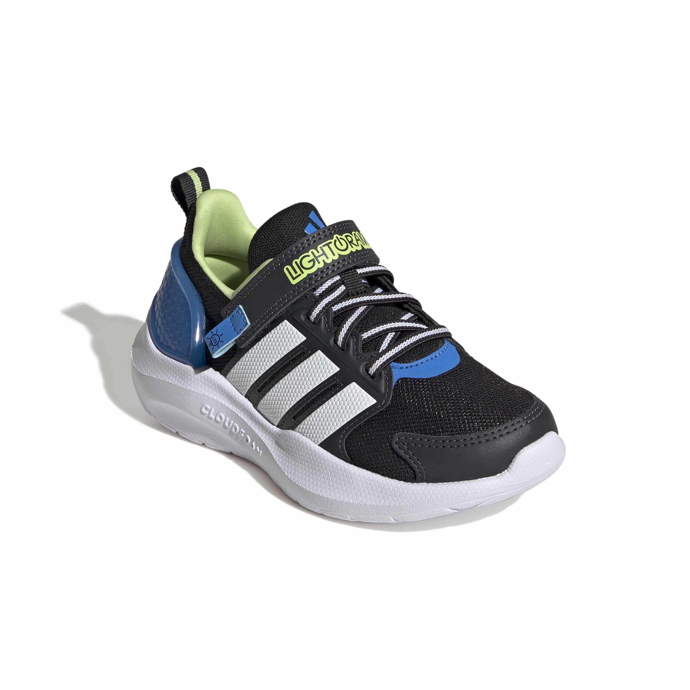 adidas Unisex Kinder Lightorama Runner Children Shoes, core Black/FTWR White/Lucid Ray Blue, 30 1/2 EU