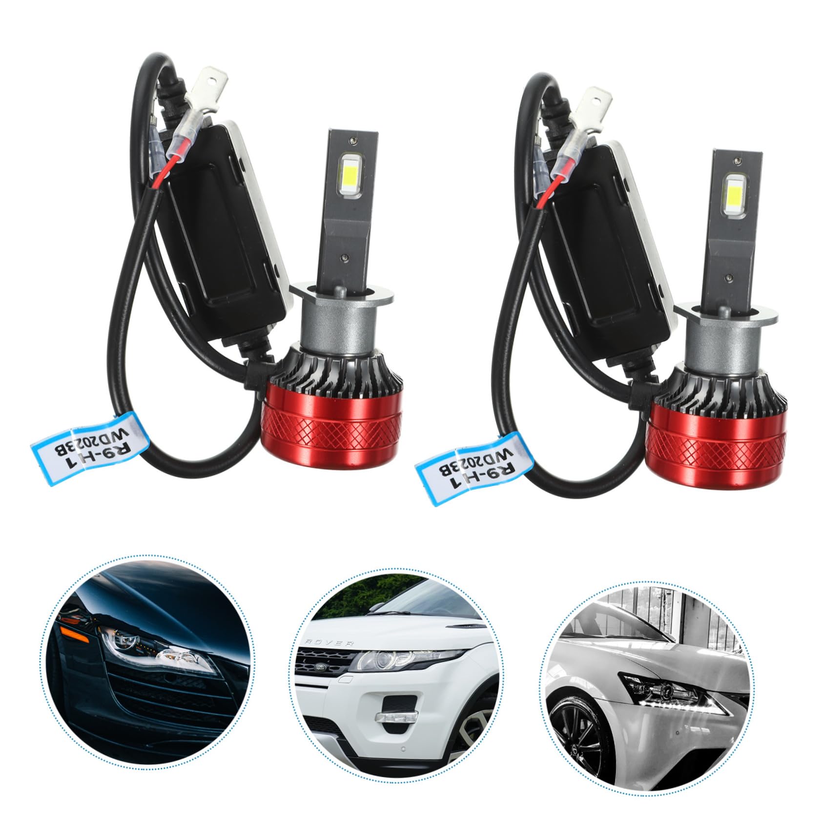 SOLUSTRE Bombilla de Luz de Cruce para Coche H1 LED Máxima Luminosidad y Disipación de Calor de Aluminio, Adecuado para Faros Delanteros y Conducción Segura